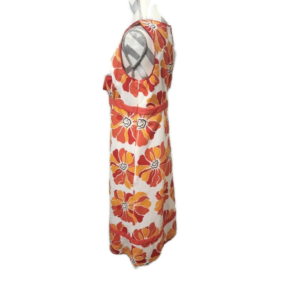Cato Size 14 White Fit and Flair Sundress with Floral Pattern - Picture 4 of 16
